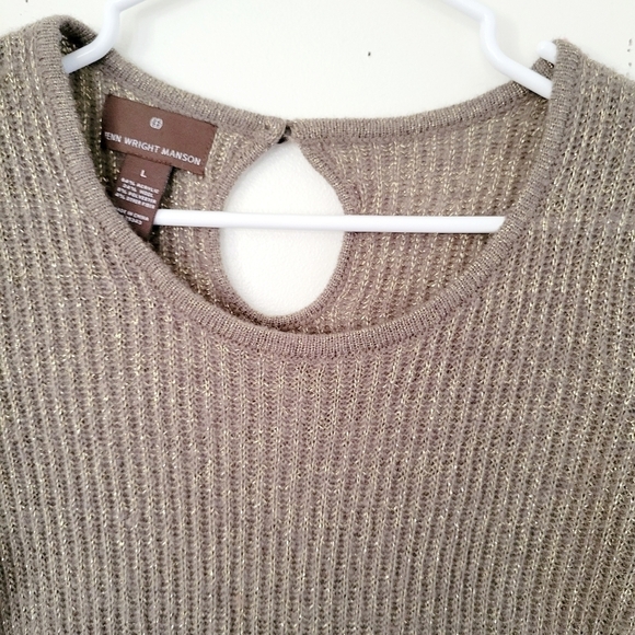 Fen Wright Manson very soft knit sweater, long sleeve,  scoop neck, - Picture 2 of 5